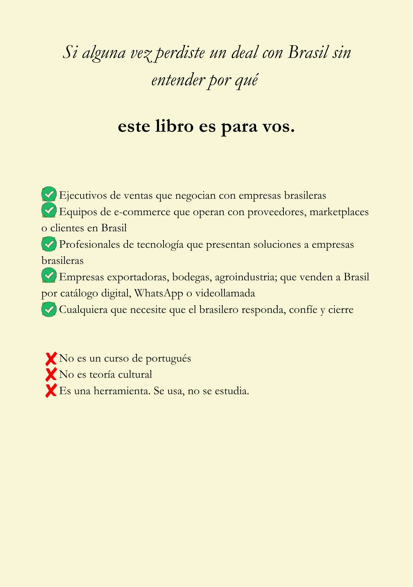 Antes de negociar, CONECTA 