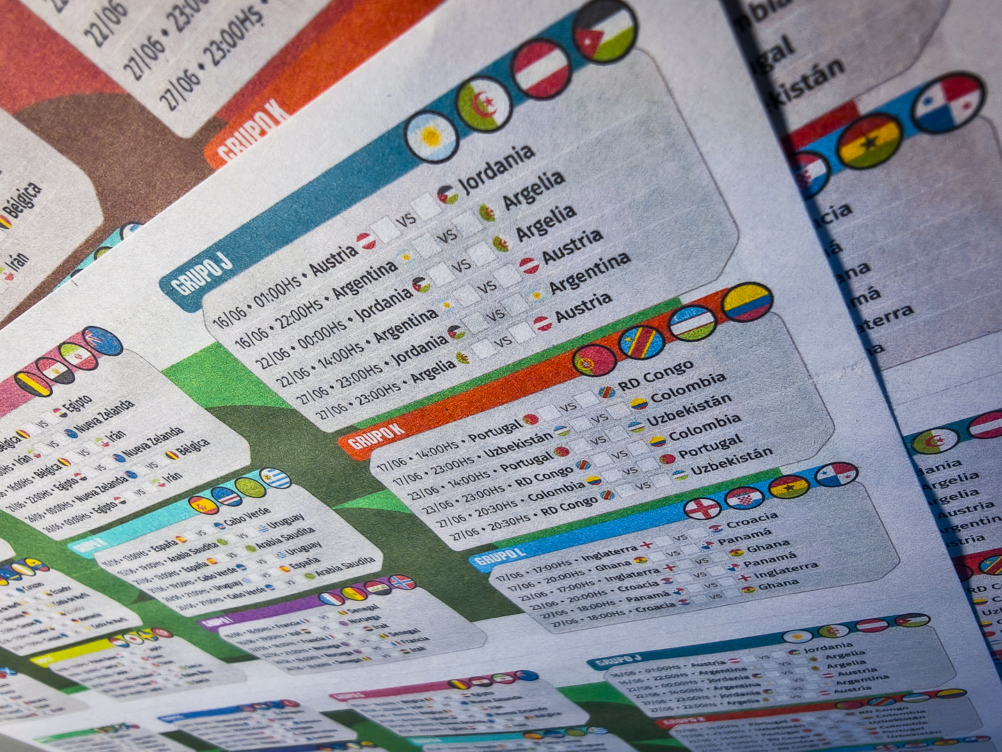 FIXTURE MUNDIAL 2026 PACK COMPLETO - 7 COLORES - EDITABLES E IMPRIMIBLES