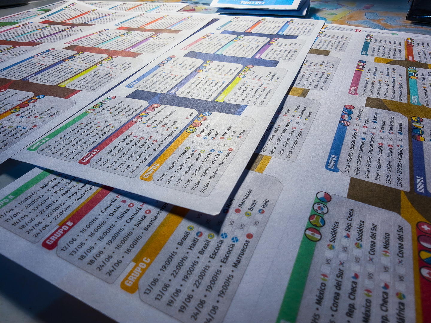 FIXTURE MUNDIAL 2026 PACK COMPLETO - 7 COLORES - EDITABLES E IMPRIMIBLES